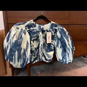 FRAME gathered puff sleeve top (new with tags)
